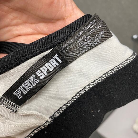 Victorias Secret PINK Womens Size S Grey Black Sports Bra - Picture 6 of 6